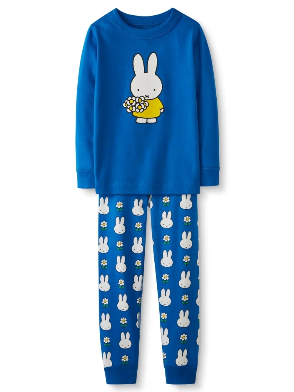 Hanna Andersson Miffy Organic Cotton Long John Pajama Set Blue Unisex Size 10